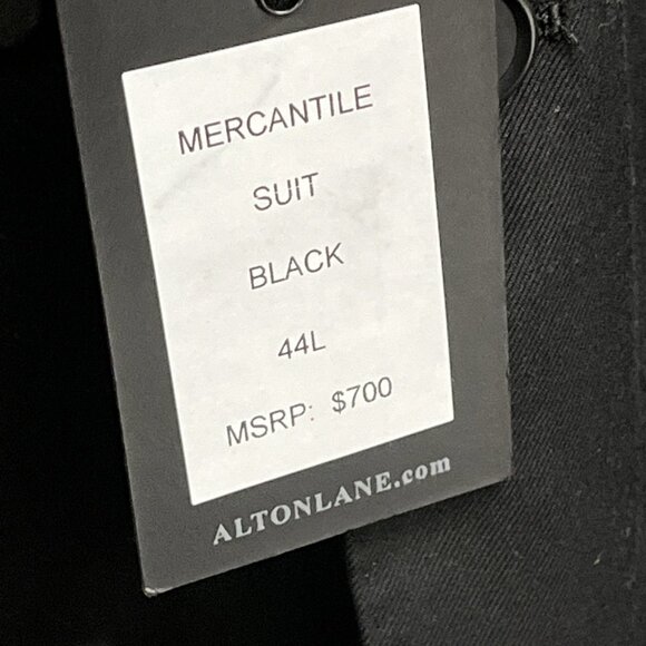 Alton Lane Blazer Mens 44L Black Mercantile Suit Jacket Tailored Fit Formal Prom - Picture 4 of 11